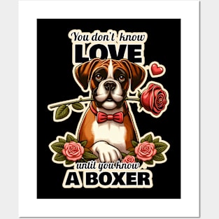 Boxer Valentine's day Posters and Art